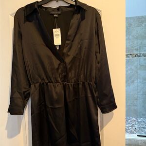 Sanctuary Black Button-Up Dress